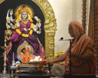 Shri Devi Pujana by HH Swamiji; Picture Courtesy Shri Dinesh Karkal