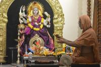 Shri Devi Pujana by HH Swamiji; Picture Courtesy Shri Dinesh Karkal