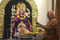 Shri Devi Pujana by HH Swamiji; Picture Courtesy Shri Dinesh Karkal