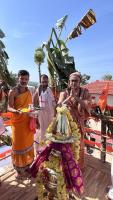  H.H.Swamiji's visit to Shree Annapurna DurgaParameshwari Temple Shirani-Kaikini village (28 Dec 2023)